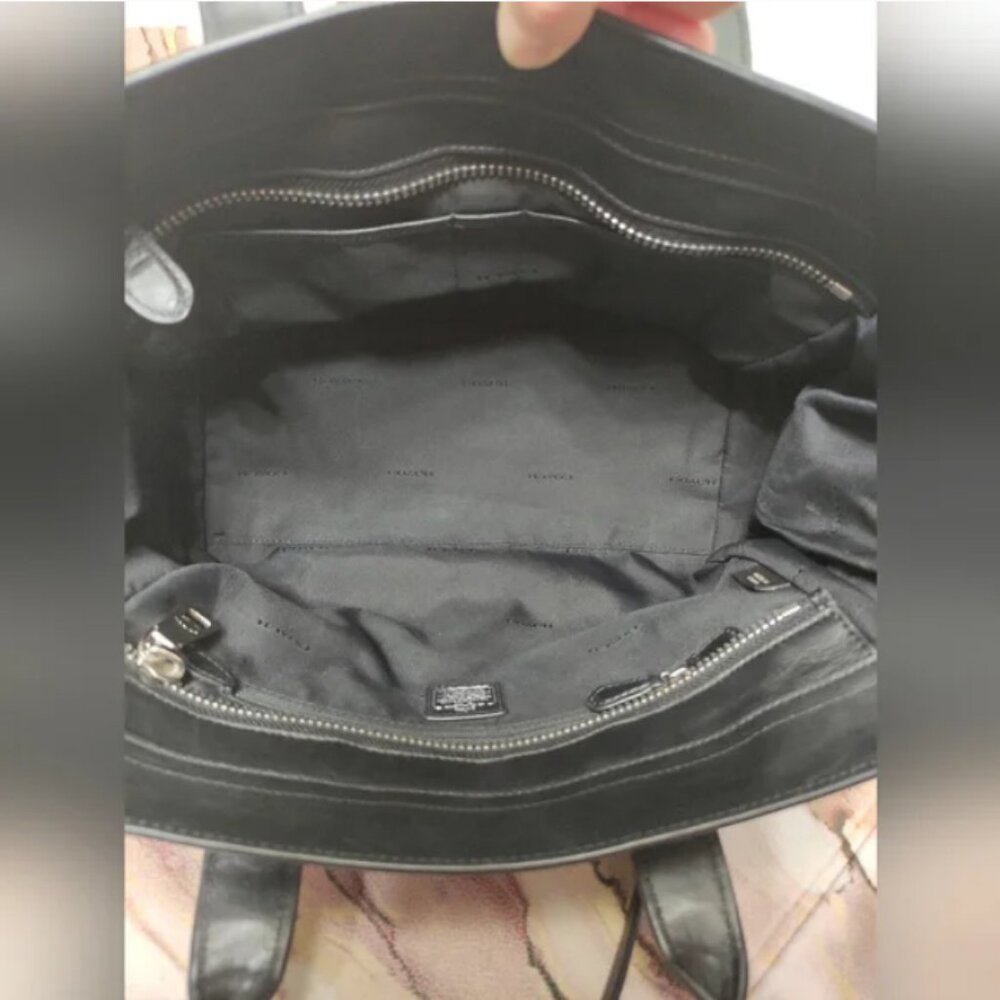 Coach Swagger Carryall In Pebble Leather Black with Silver Style No.34408 - Picture 10 of 15